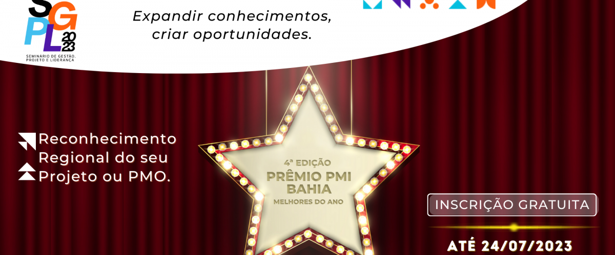 Prêmio PMI Bahia Melhores do Ano 2023 Projeto e PMO