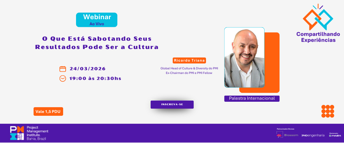 Webinar Compartilhando Experiências - Edição Março de 2026